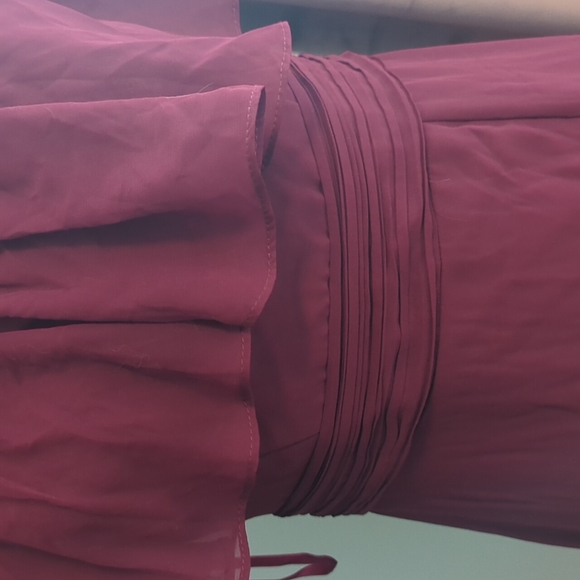 Ever Pretty flowy wine red gown front split size 10 - Picture 5 of 14